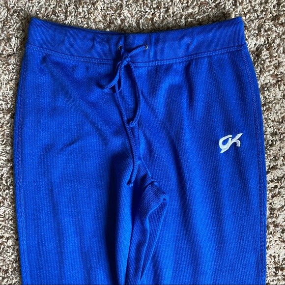 GK Elite Sportswear Royal Blue Warm Up Pants Lounge Pants Waffle Weave - Picture 2 of 10